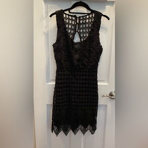 NWT Black XOXO Open Back Lace Dress sz. 5/6